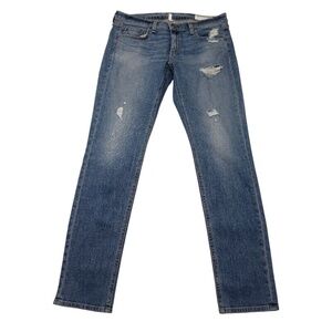 Rag & Bone Jean Atwater Skinny Distressed Jeans Womens 28 Medium Wash